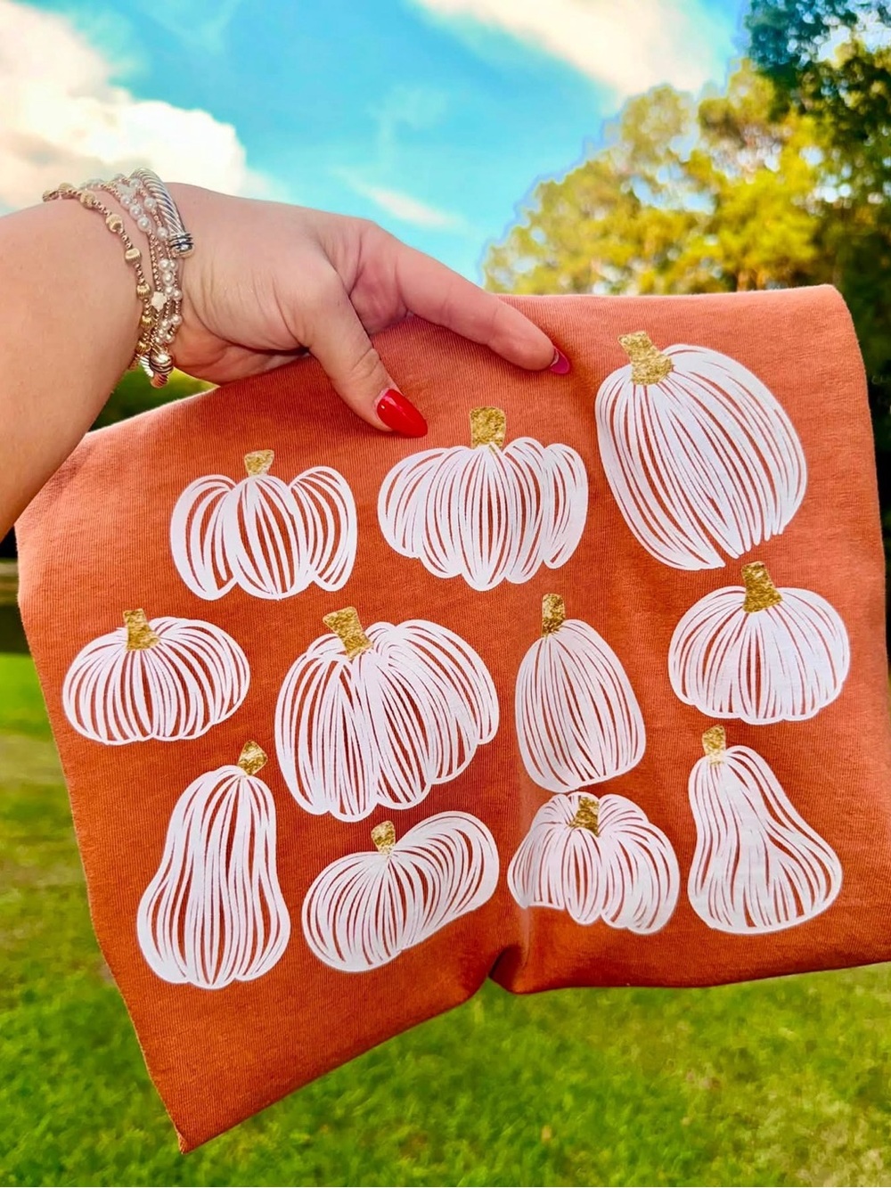 Fall Pumpkin Print Comfort Colors Tshirt Small-XL
